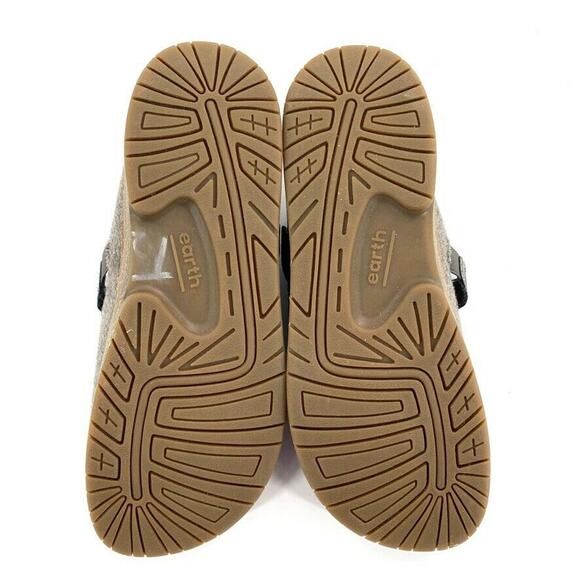 Earth Dream Renmen Slip On Mules Clogs Gray Fabric 8 - Picture 6 of 6